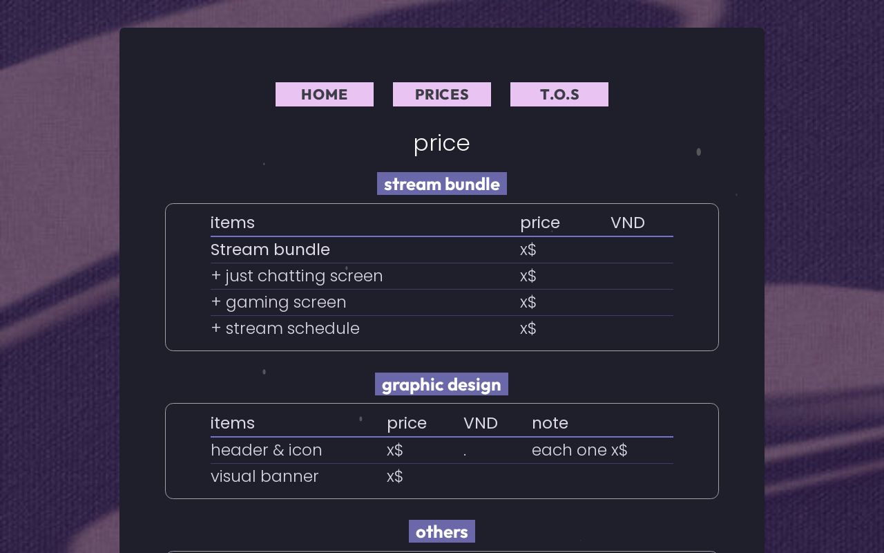 Prices prices